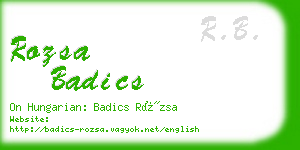 rozsa badics business card